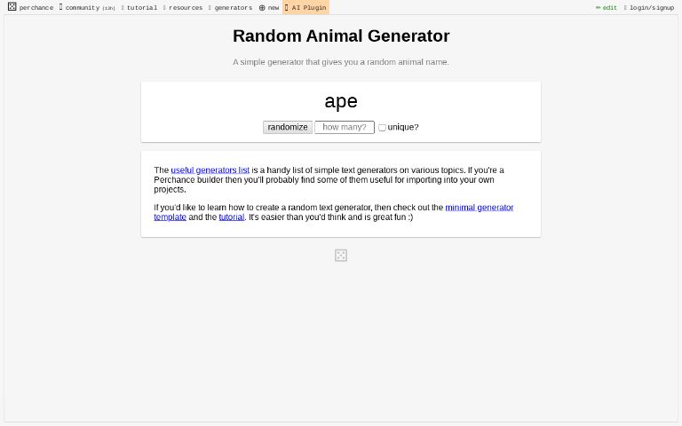 Random Animal Generator