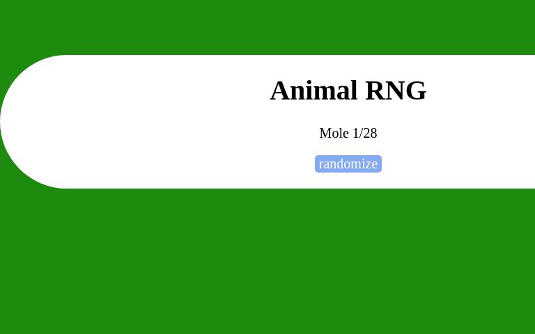 Animal RNG ― Perchance Generator