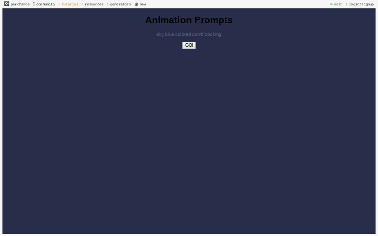 Animation Prompts ― Perchance Generator