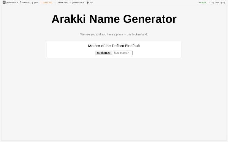 Name Generator ― Perchance