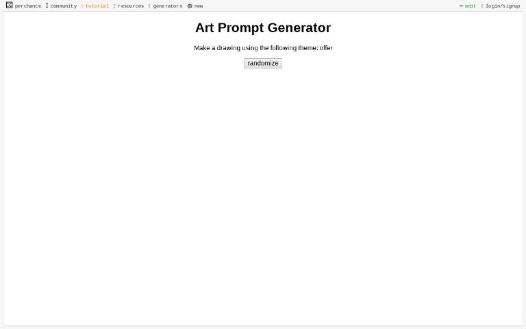 Art Prompt Generator ― Perchance