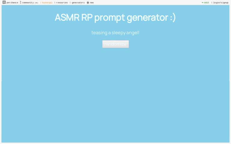 ASMR RP prompt generator :)