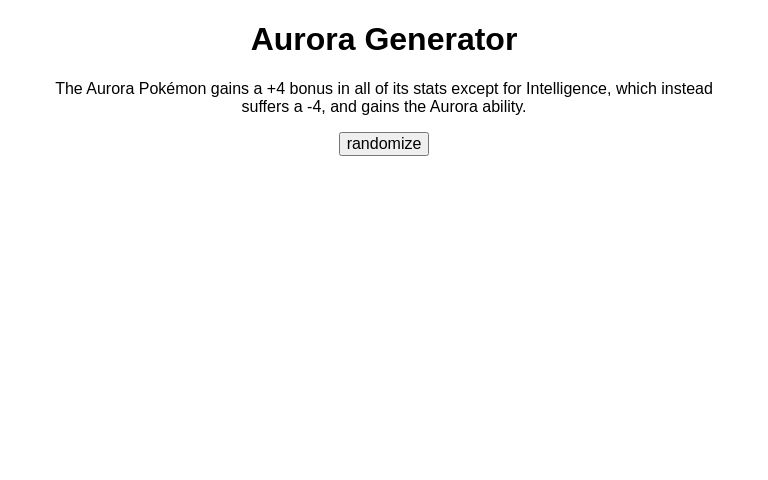 Aurora Generator