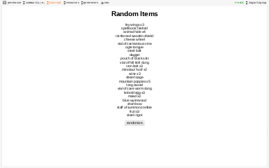 Random Items ― Perchance Generator