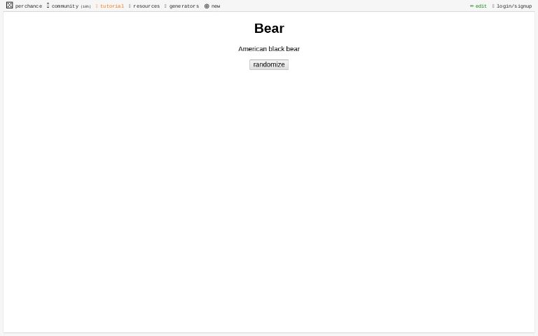 Bear ― Perchance Generator