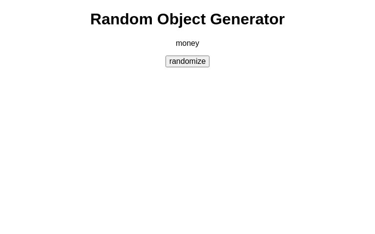 Random Object Generator