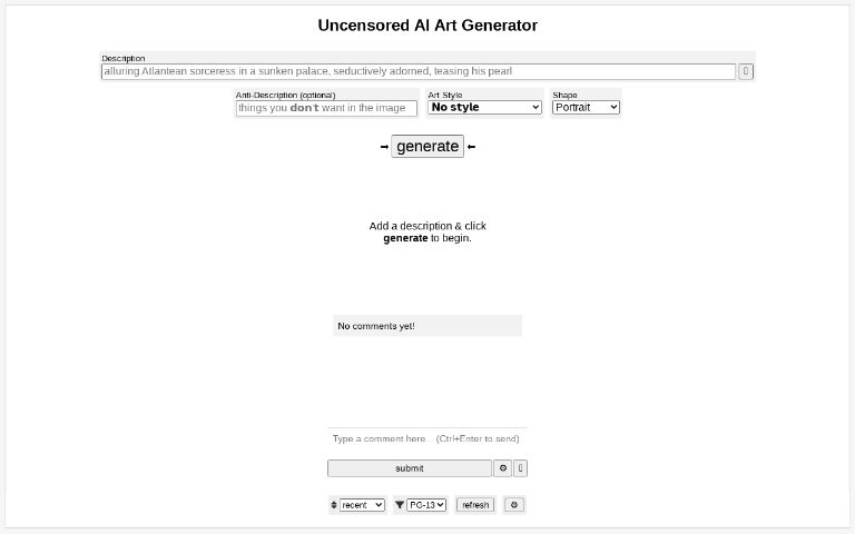 Uncensored AI Art Generator