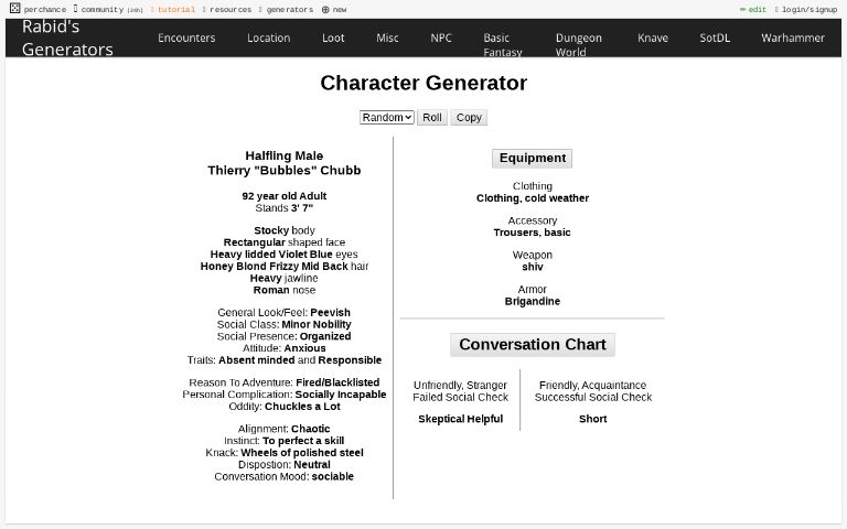 Character Generator