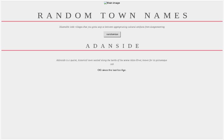 random-town-names-perchance-generator