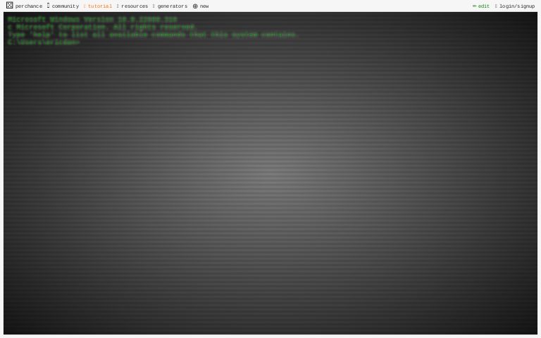 Interative Terminal Template ― Perchance Generator
