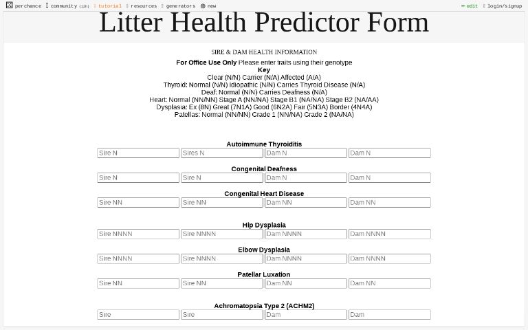 litter-health-predictor-form-perchance-generator