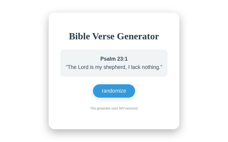 Bible Verse Generator
