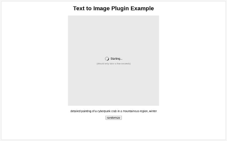 Text to Image Plugin Example