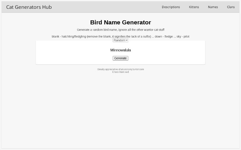 bird-name-generator