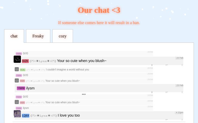 Our chat