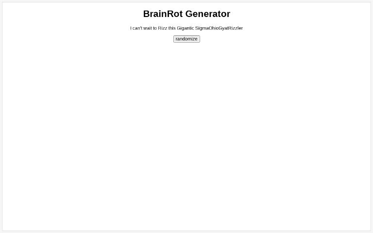 BrainRot Generator