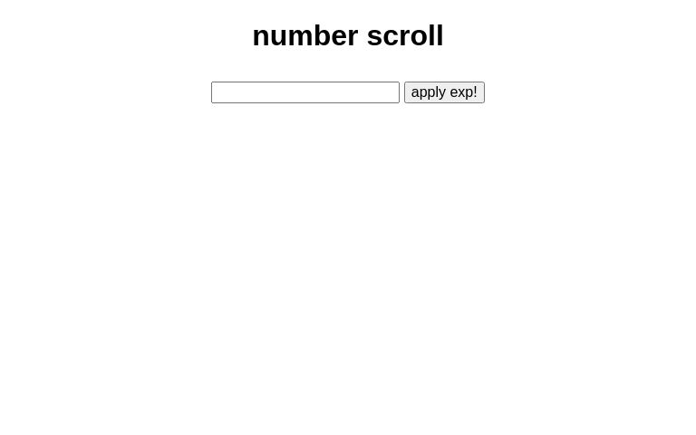 number scroll ― Perchance Generator