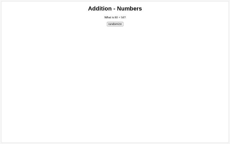 addition-numbers-perchance-generator