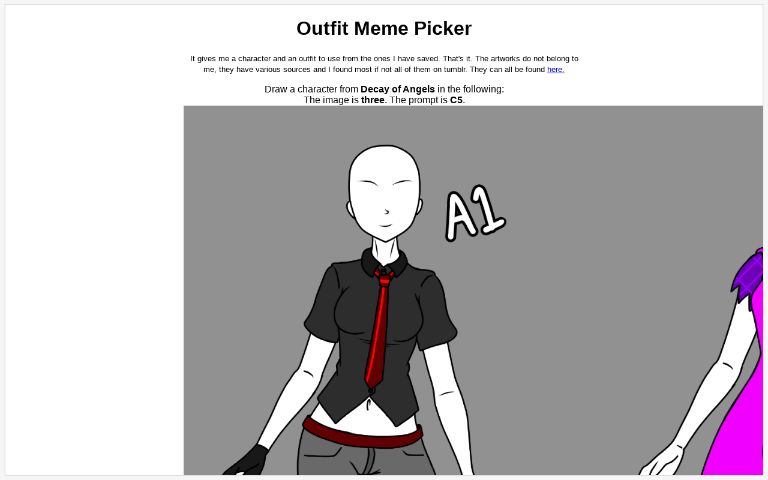 Outfit Meme Picker ― Perchance Generator