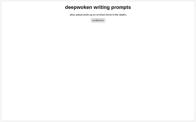 deepwoken writing prompts ― Perchance Generator