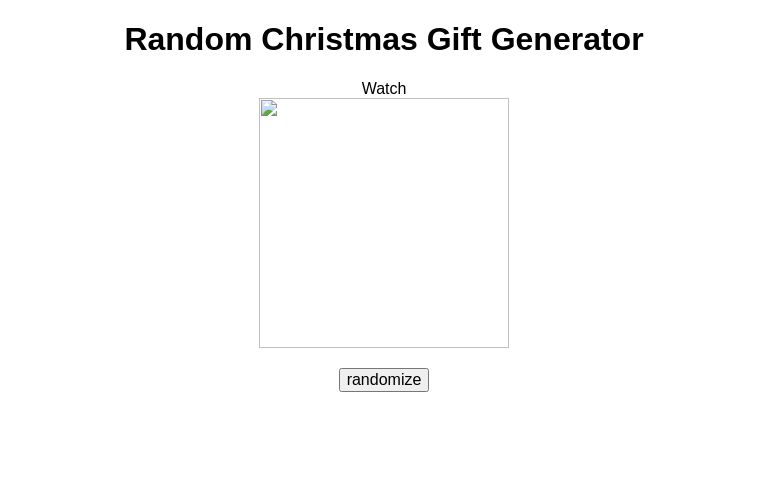 Random Christmas Gift Generator