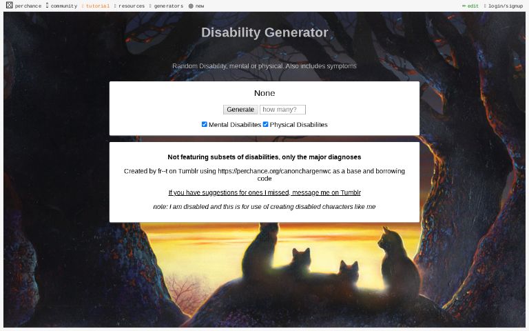 Disability Generator