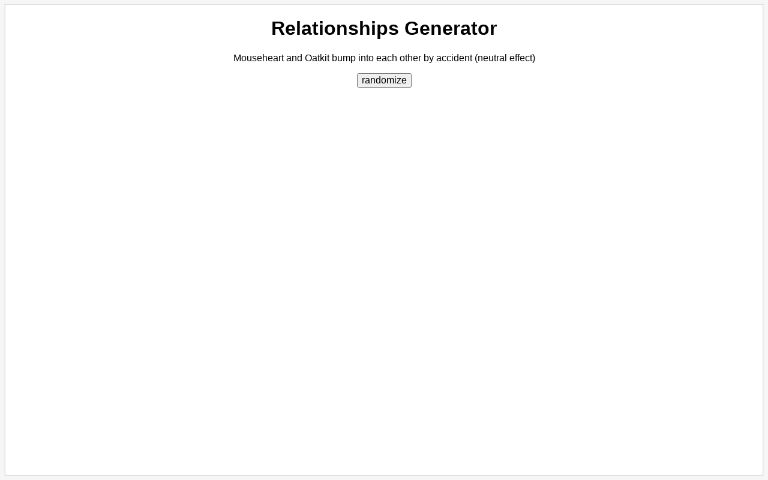 Relationships Generator