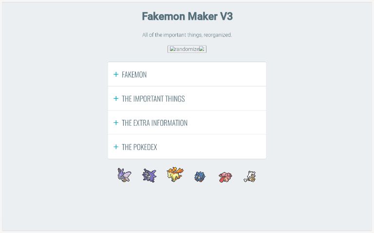 Fakemon Maker V3 ― Perchance Generator