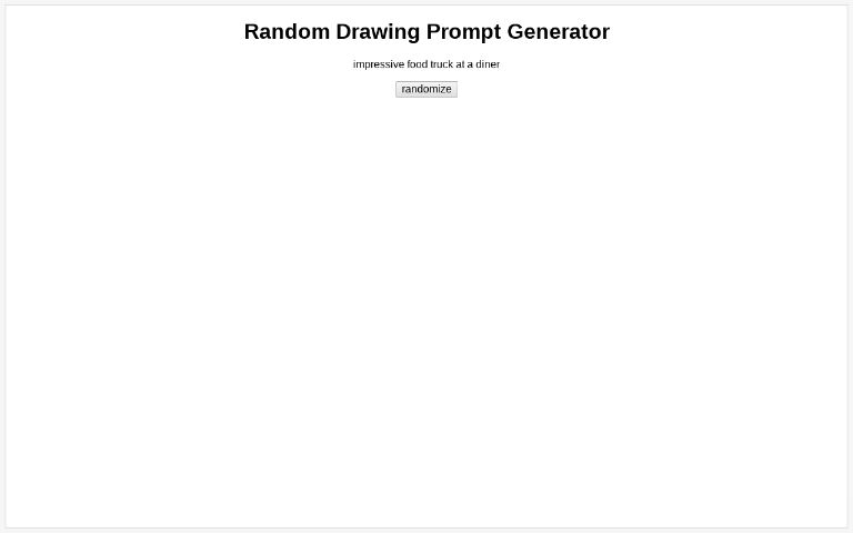 Random Drawing Prompt Generator