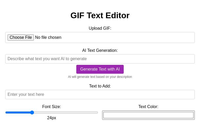 GIF Text Editor ― Perchance Generator