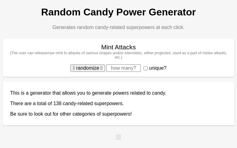 Random Candy Bar Name Generator