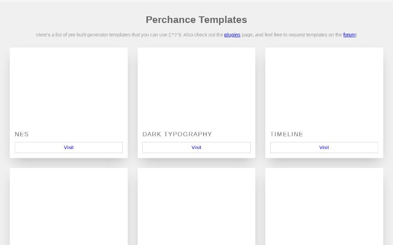 Perchance Templates ― Perchance Generator