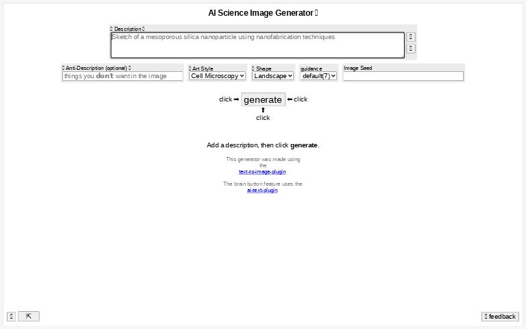 AI Scientific Image Generator (free, no sign-up, unlimited)