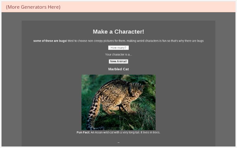 Random Animal Generator
