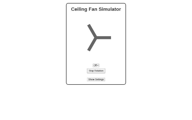 Ceiling Fan Simulator ― Perchance Generator
