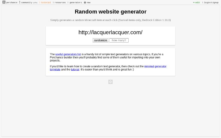 Random Generator Example