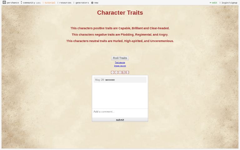 character-traits-perchance-generator