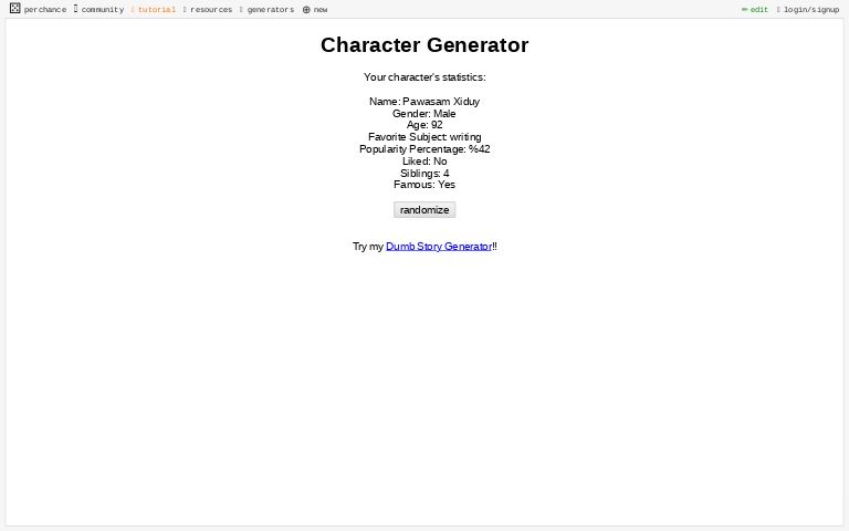 Character Generator