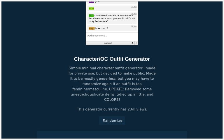 Character/OC Outfit Generator ― Perchance