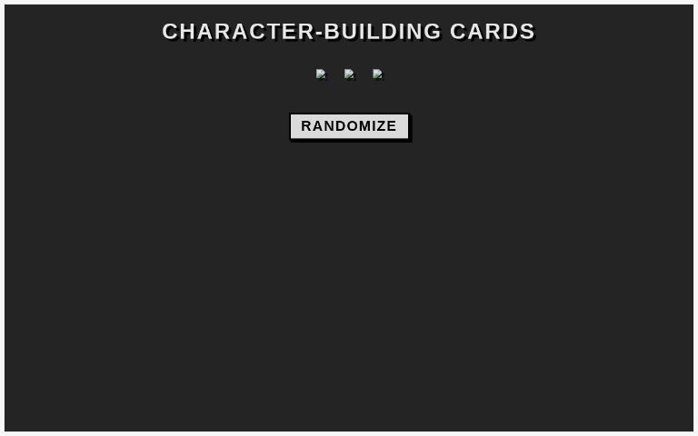 character-building-cards-perchance-generator