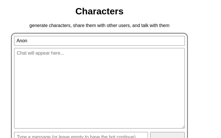 Characters ― Perchance Generator