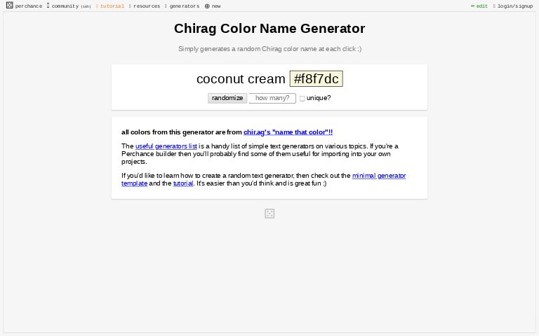 chirag-color-name ― Perchance Generator