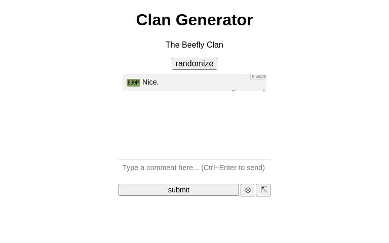 Clan Generator