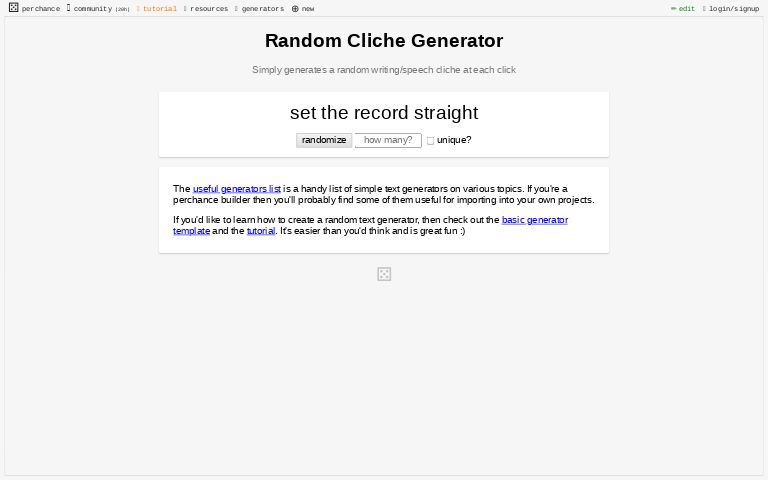 Random Cliche Generator