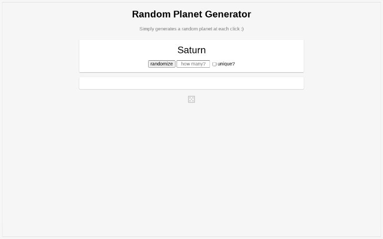 Random Planet Generator