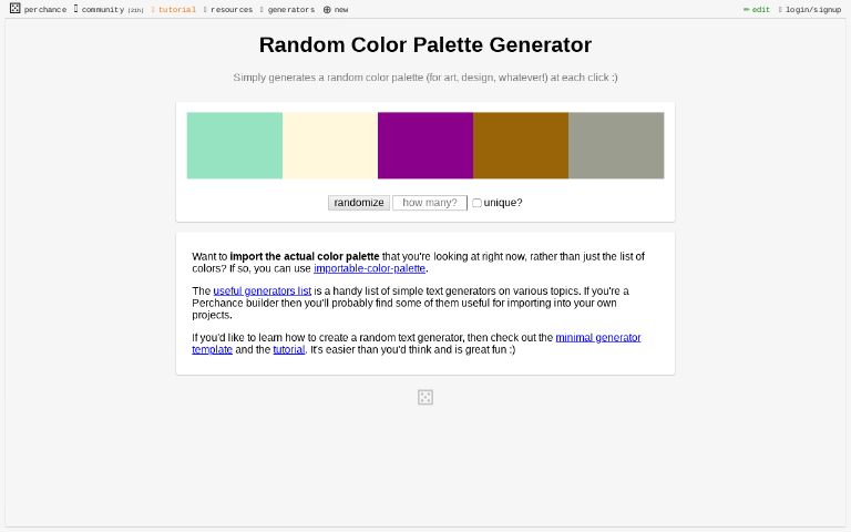 random-color-palette-generator