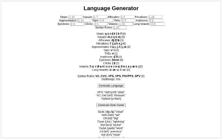 Language Generator