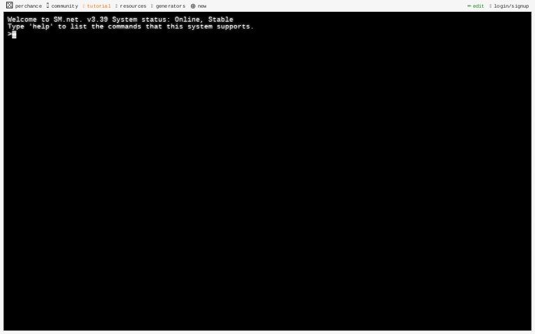 Interative Terminal Template ― Perchance Generator
