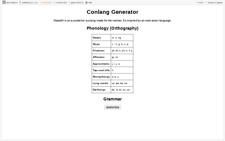 Conlang Generator