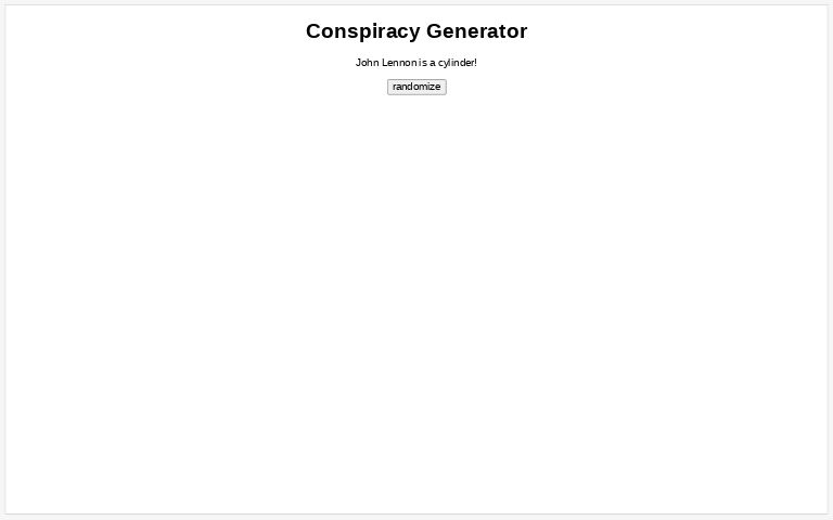 Conspiracy Generator